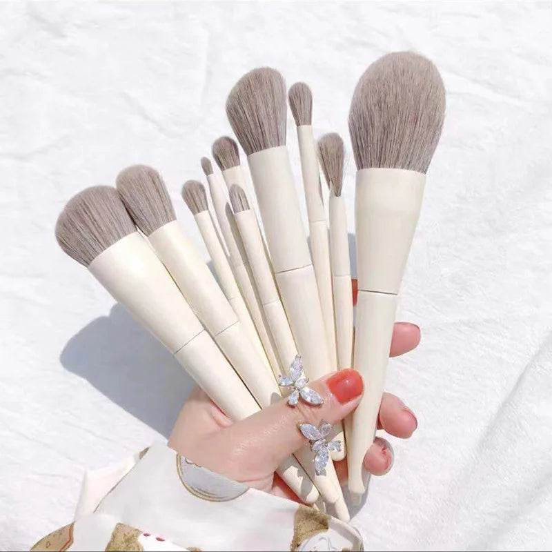 10-13Pcs New Makeup Brushes Set For Cosmetics Powder Foundation Blush