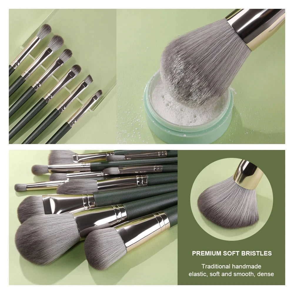 10-13Pcs New Makeup Brushes Set For Cosmetics Powder Foundation Blush