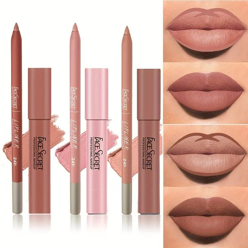 Matte Lipliner&Lipstick Set,Waterproof， Long Lasting Lip Makeup, Soft Matte Color