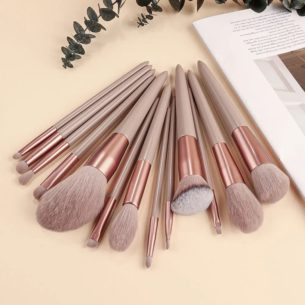 10-13Pcs New Makeup Brushes Set For Cosmetics Powder Foundation Blush