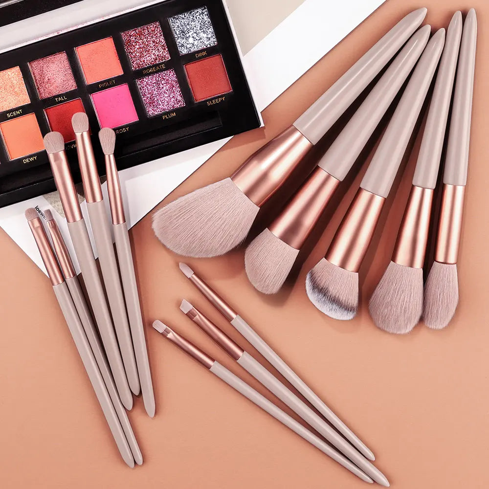 10-13Pcs New Makeup Brushes Set For Cosmetics Powder Foundation Blush