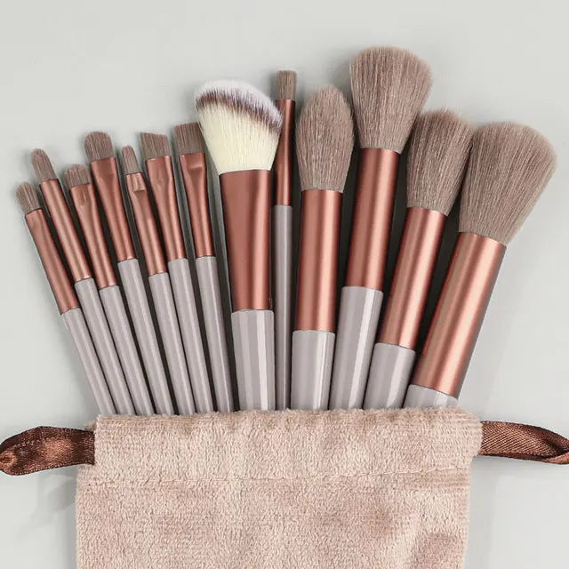 10-13Pcs New Makeup Brushes Set For Cosmetics Powder Foundation Blush