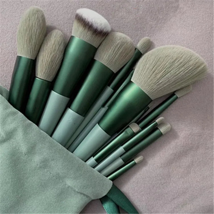 10-13Pcs New Makeup Brushes Set For Cosmetics Powder Foundation Blush