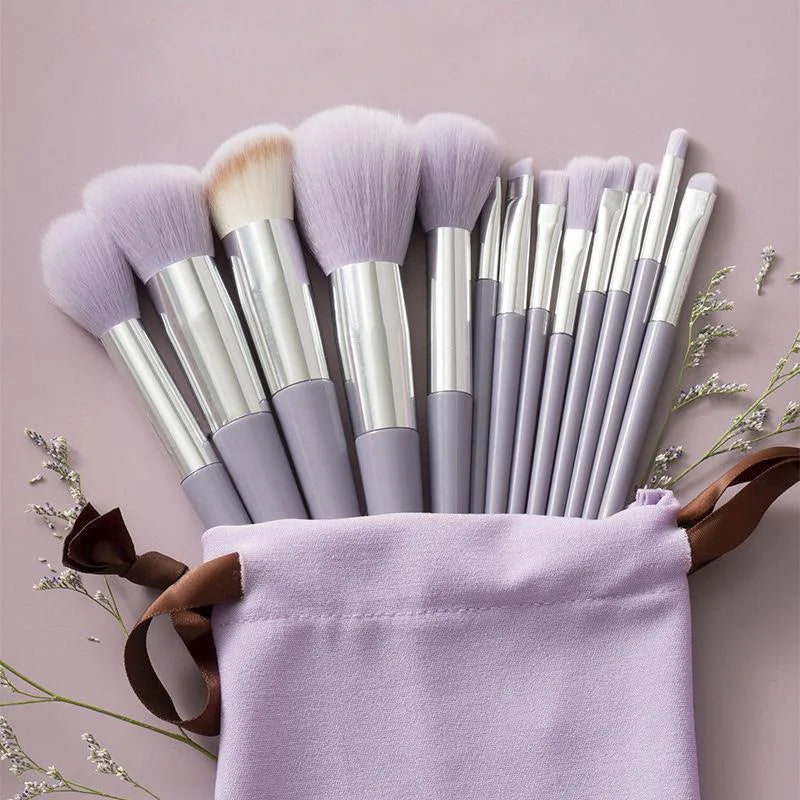 10-13Pcs New Makeup Brushes Set For Cosmetics Powder Foundation Blush